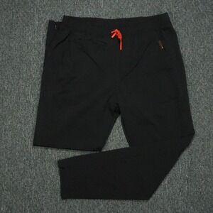 Wolaco Pants Mens XXL Black Ankle Zip Pockets Lightweight Training Stretch